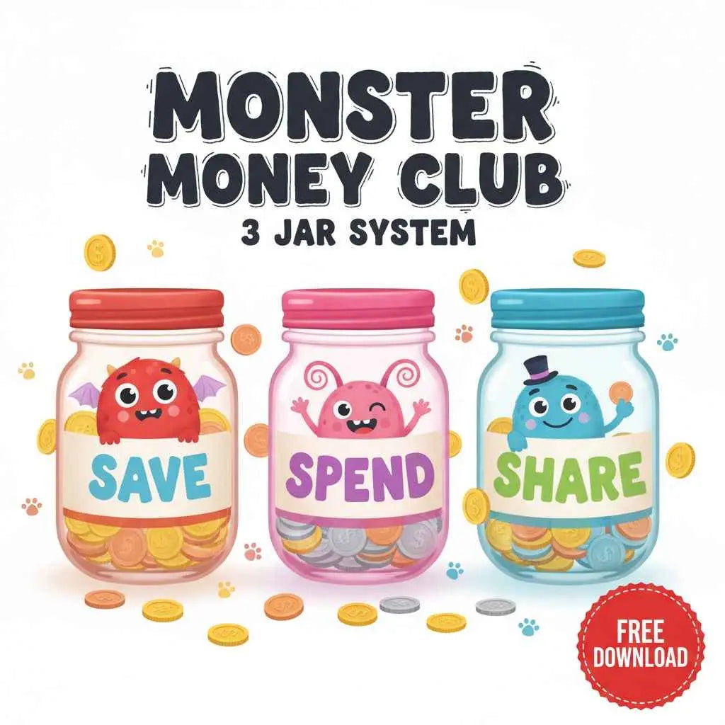 FREE Monster Money Club 3 Jar System Activity Guide