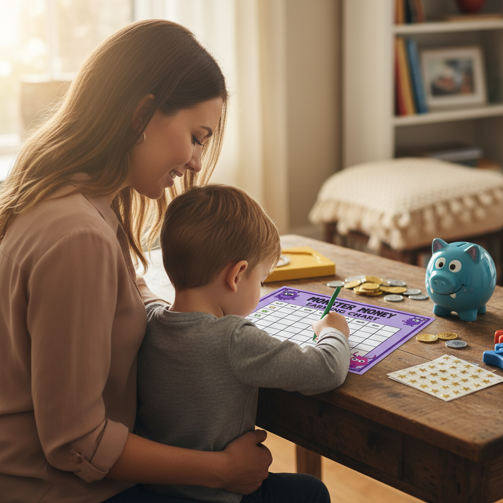 Monster Money Club Earning Chart – Teach Kids the Value of Work