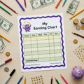 Monster Money Club Earning Chart – Teach Kids the Value of Work Monster Money Club