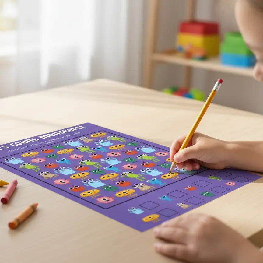 FREE Monster Money Club "Count the Monsters" Activity Sheet Monster Money Club